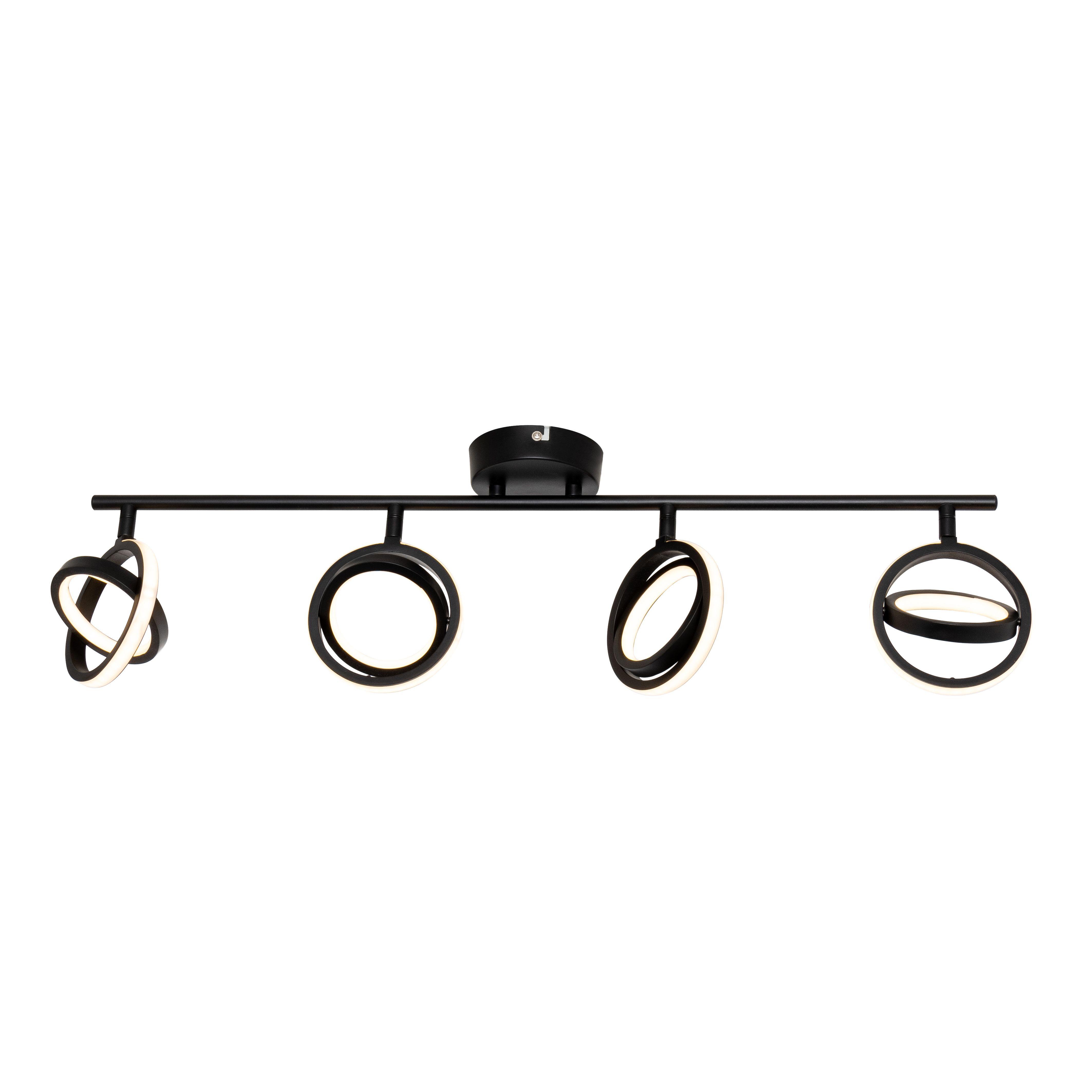 Inlight Hayes Matt Acrylic & iron Black Ceiling light