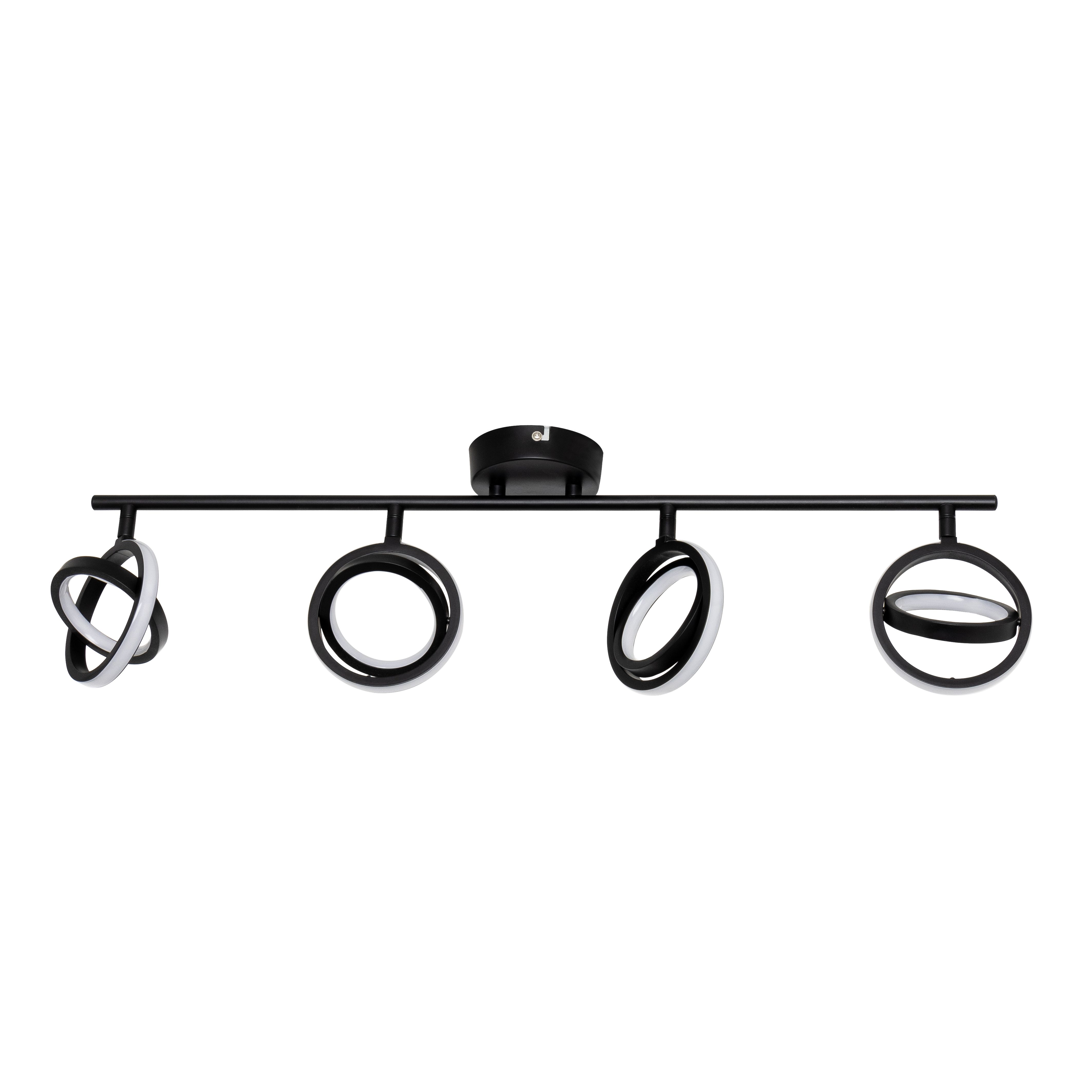Inlight Hayes Matt Acrylic & iron Black Ceiling light