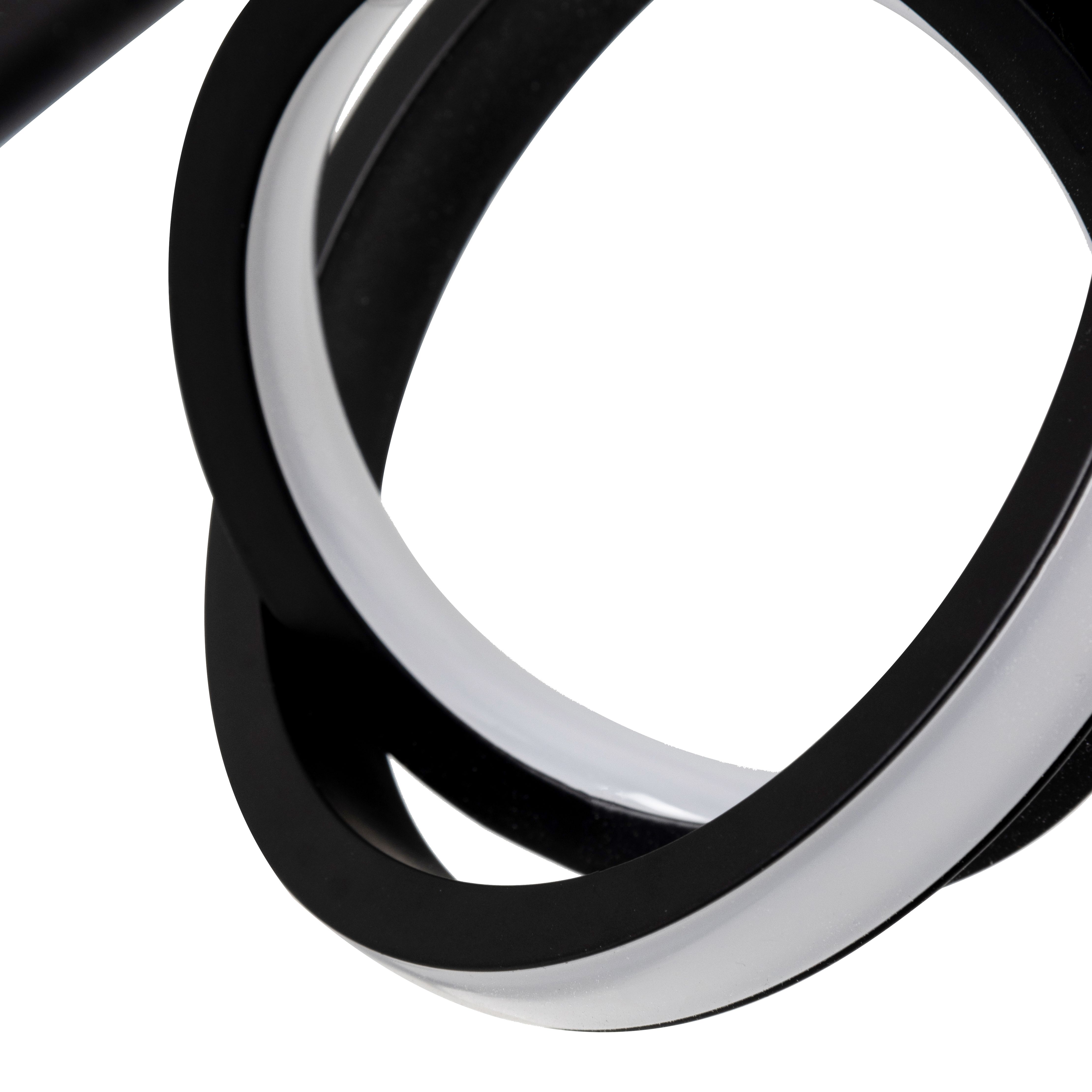 Inlight Hayes Matt Acrylic & iron Black Ceiling light