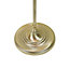 Inlight Horton Mottled mercury Antique brass effect Floor lamp