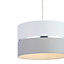 Inlight Isonoe Grey & white Drum Light shade (D)40cm