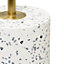 Inlight Jade Brushed Satin Opal Marble effect Table lamp