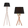 Inlight Jake Brushed Copper effect Table & floor lamp