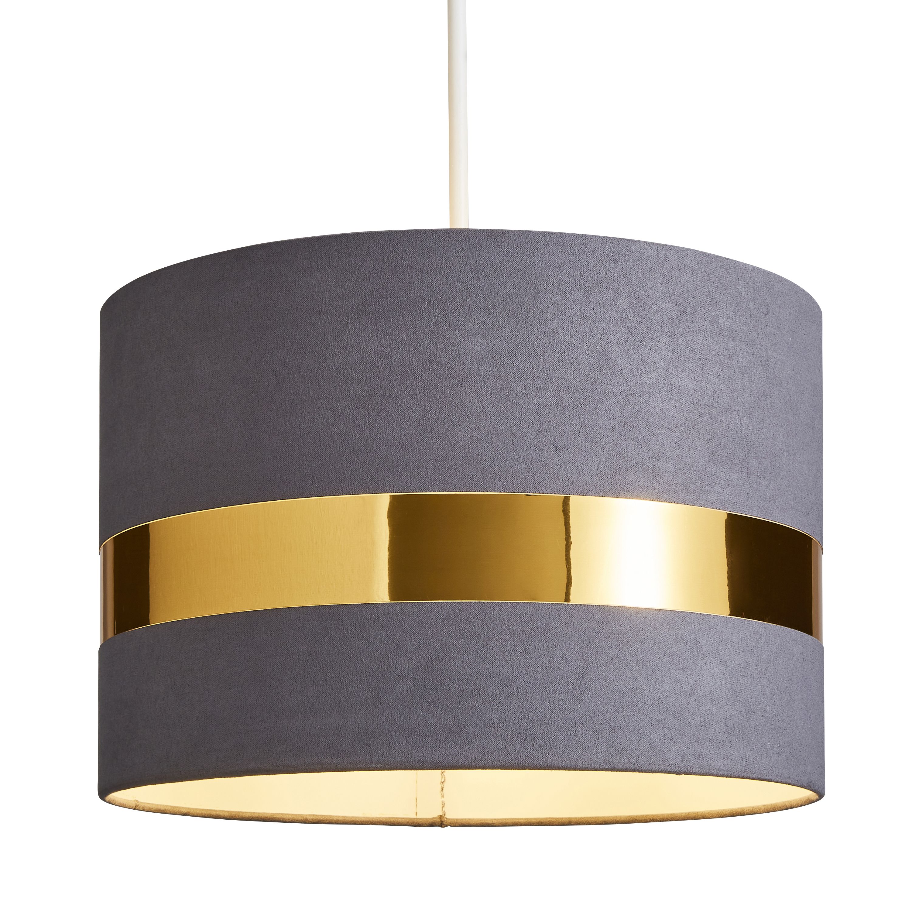 Velvet store grey lampshade