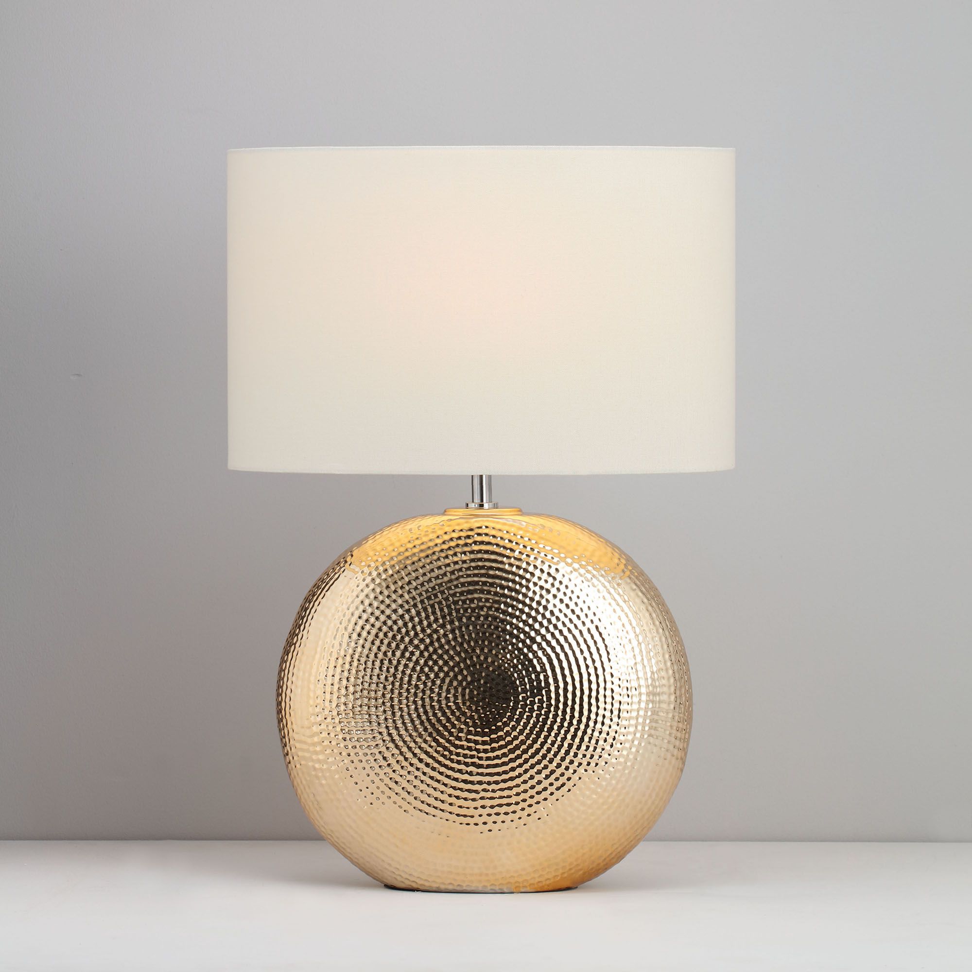 Inlight Locaste Textured Polished gold effect Round Table light