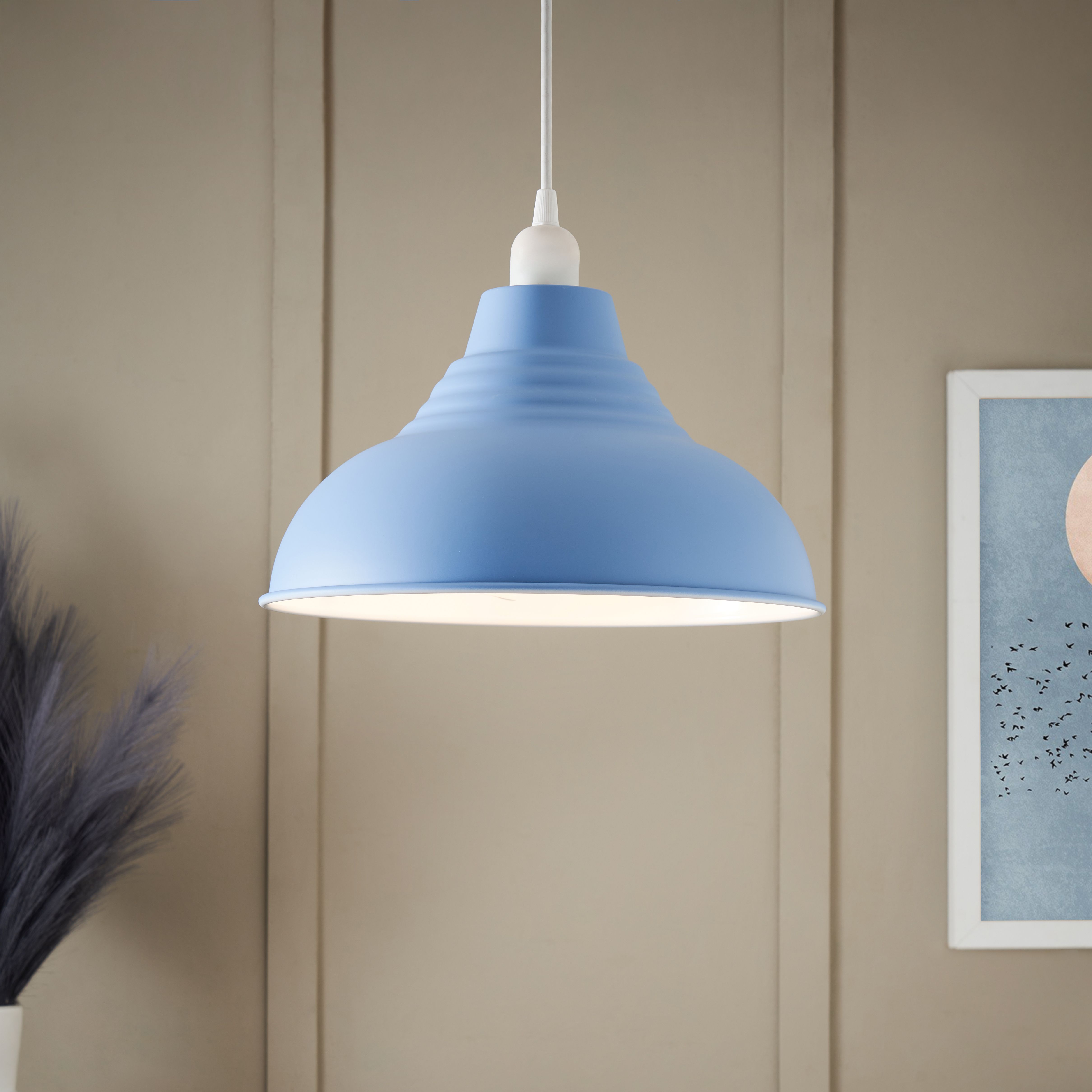 Inlight Lucia Powder Blue Round Lamp shade (D)30cm