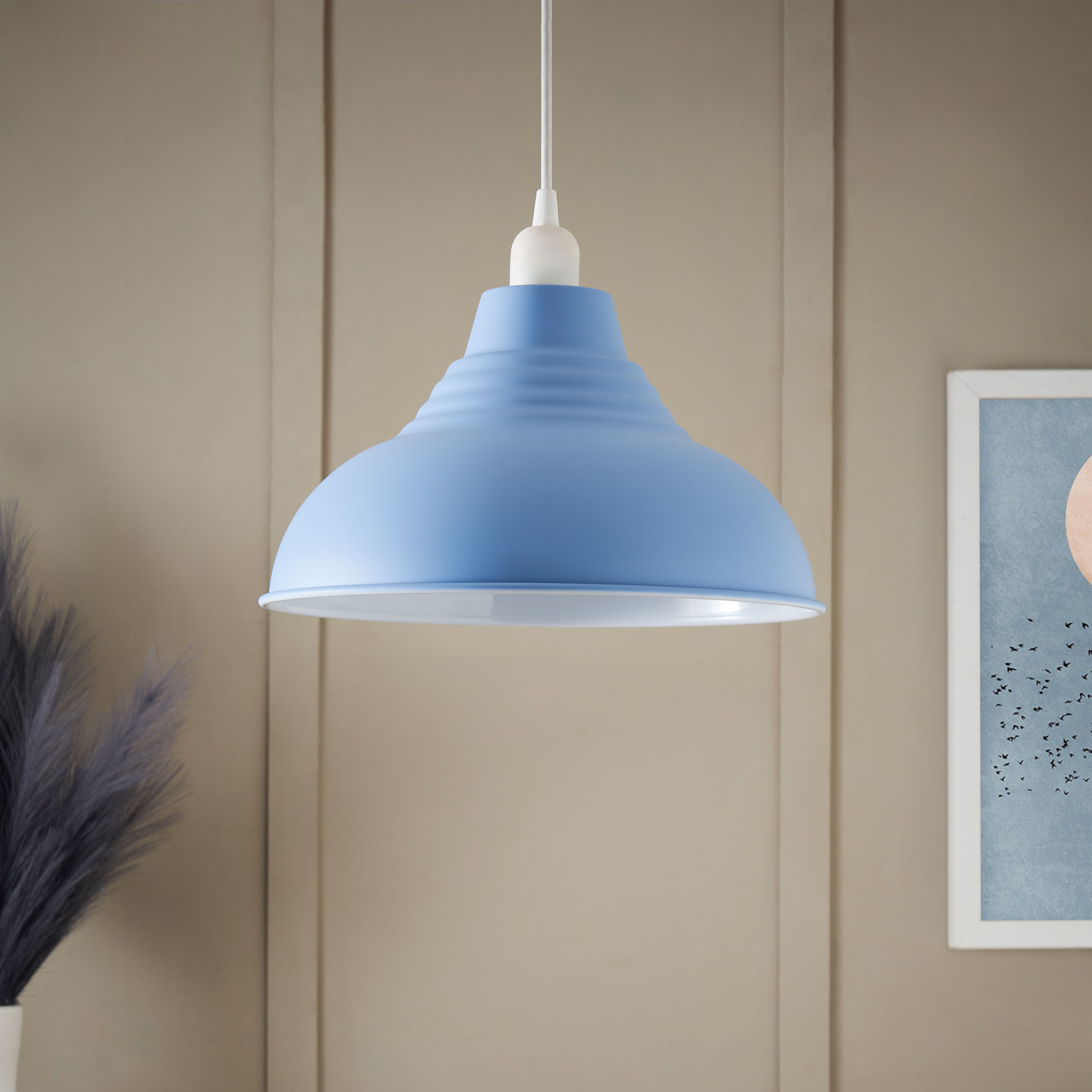 Inlight Lucia Powder Blue Round Lamp shade (D)30cm