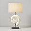 Inlight Lucid Grey & white LED Oval Table lamp