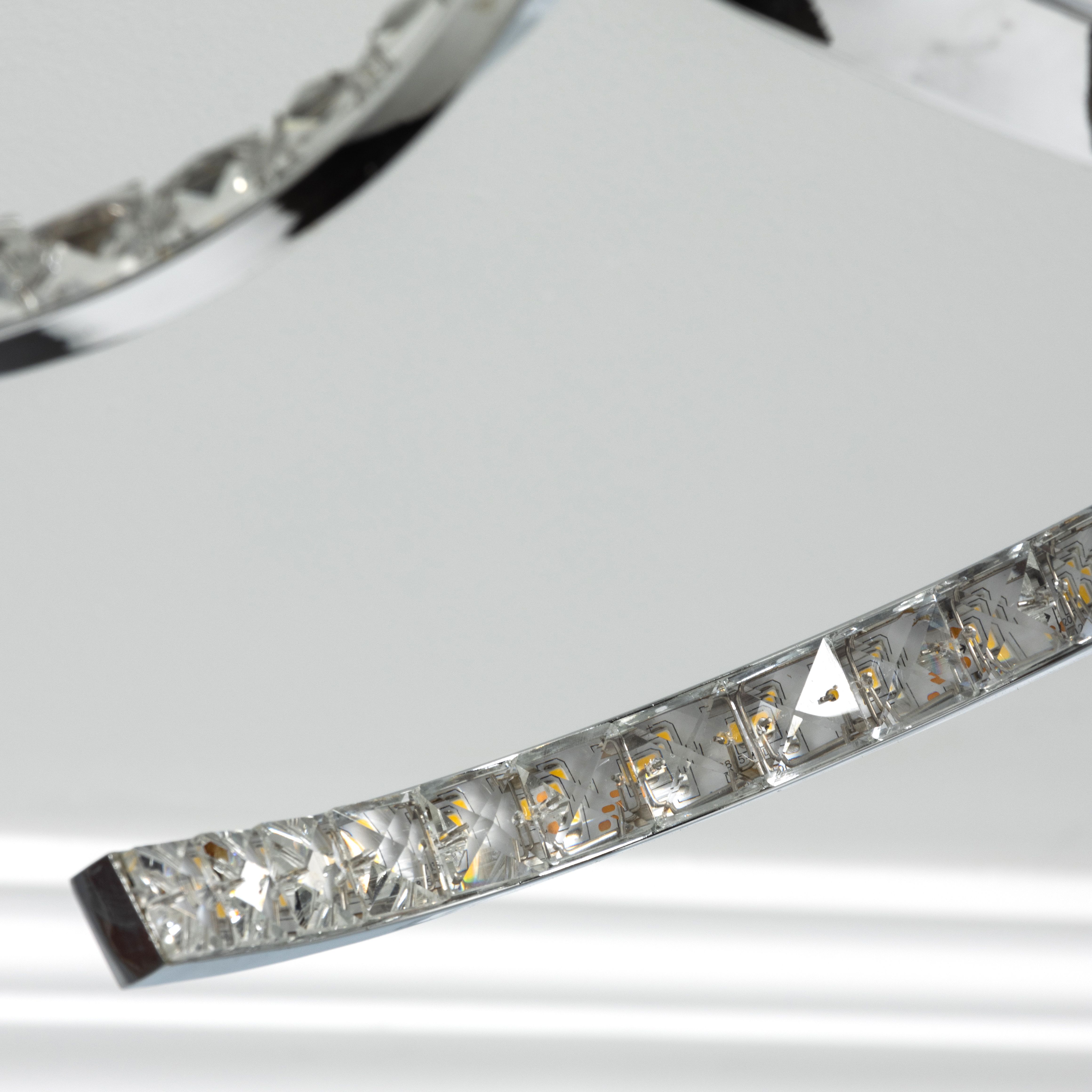 Inlight Luna Glass & metal Chrome effect Ceiling light