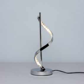 Inlight Luna Polished Chrome effect Integrated LED Table lamp