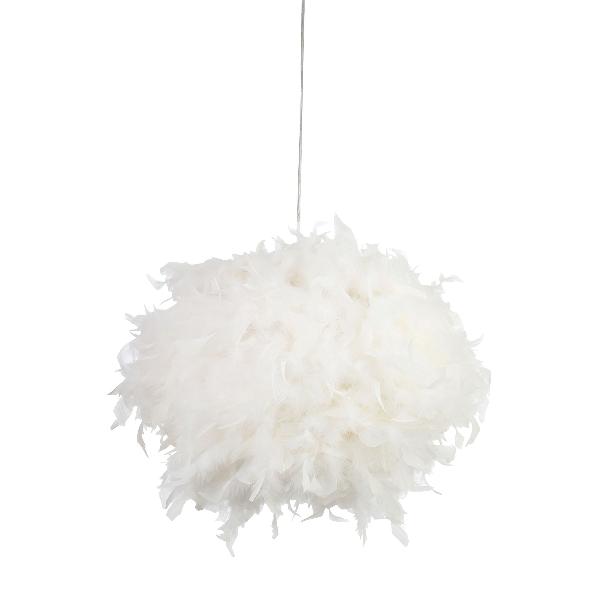 Colours Melito White Feather ball Light shade D 25cm Tradepoint