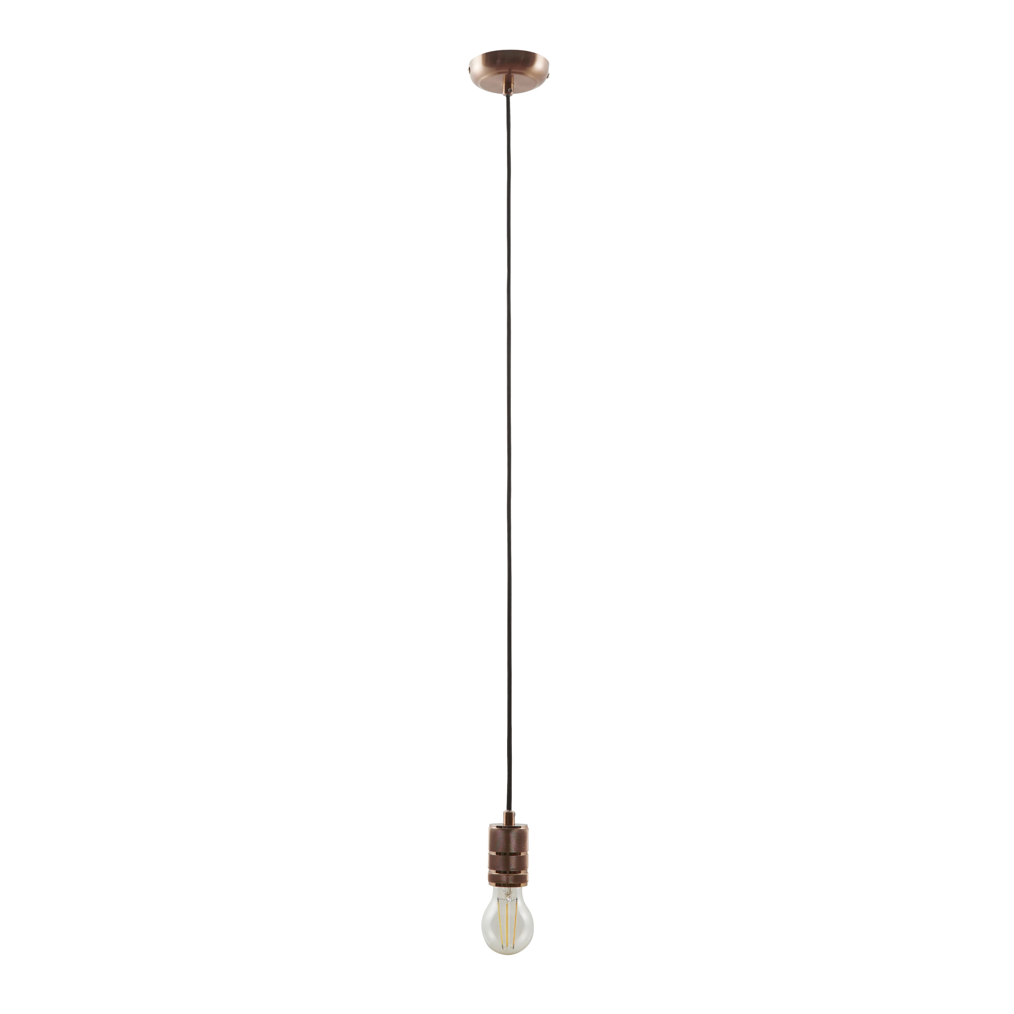 Inlight Milled Copper Bronze effect E27 Cable light set