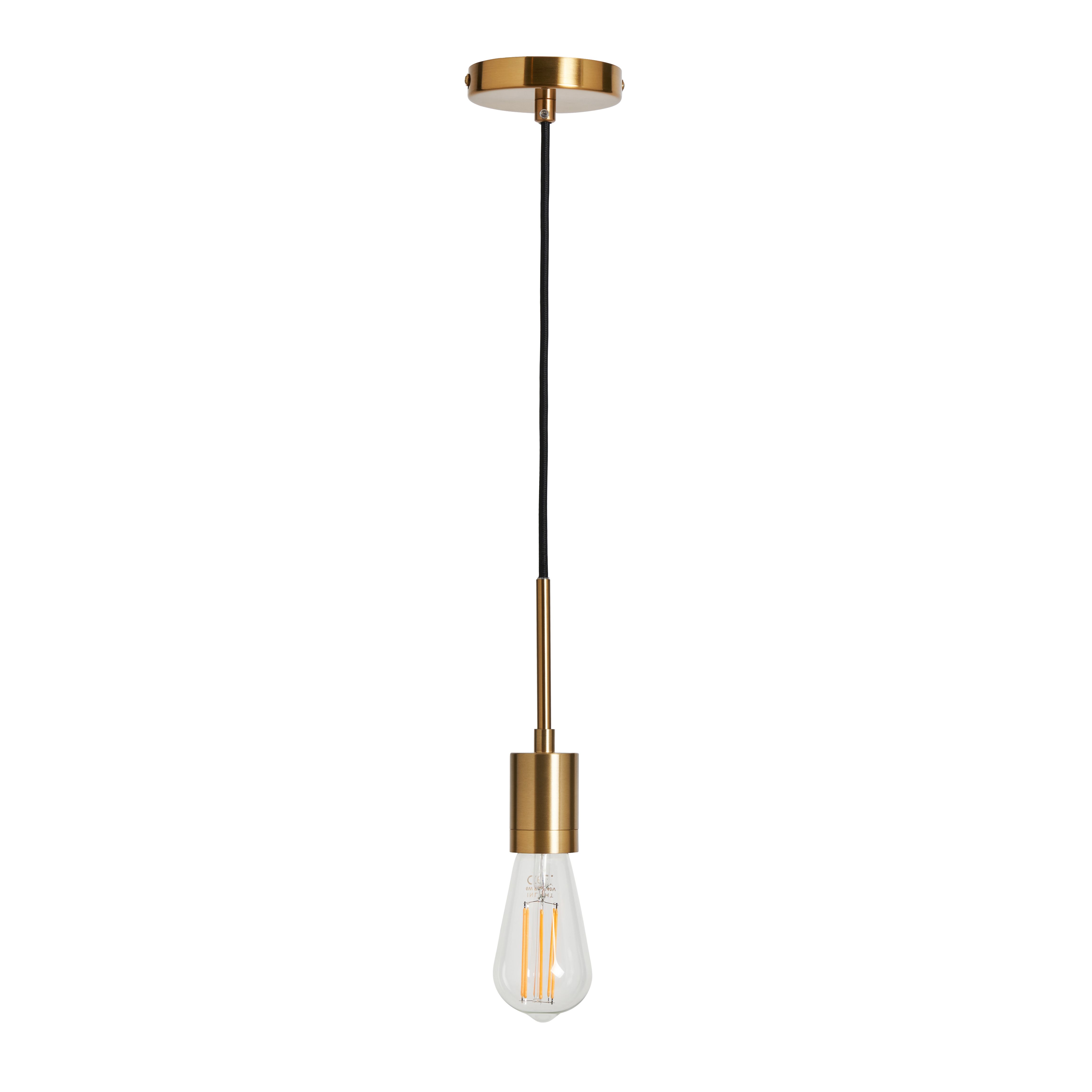 Inlight Mirim Brass effect E27 Cable light set (L)880mm