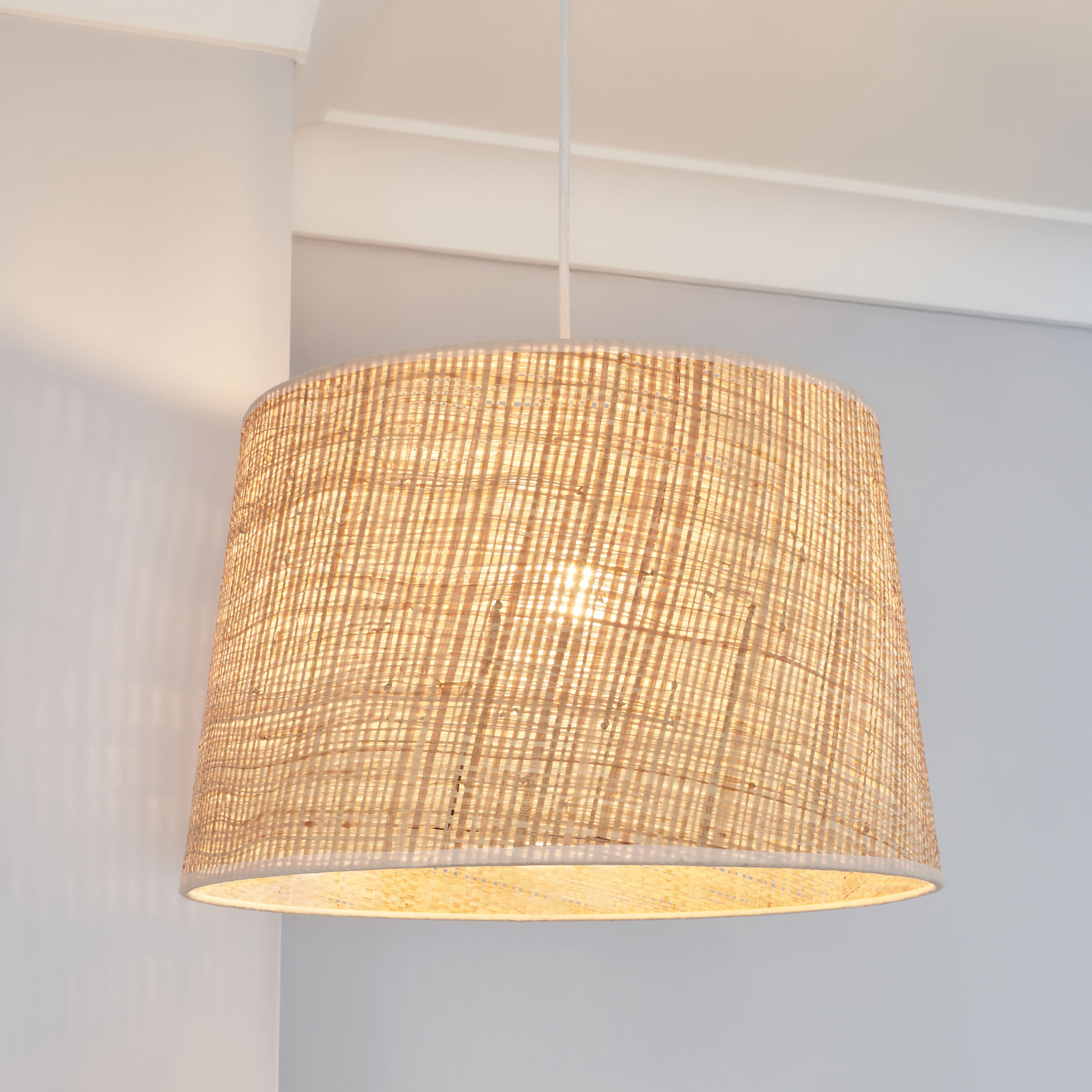 Wicker lamp shades b&q sales