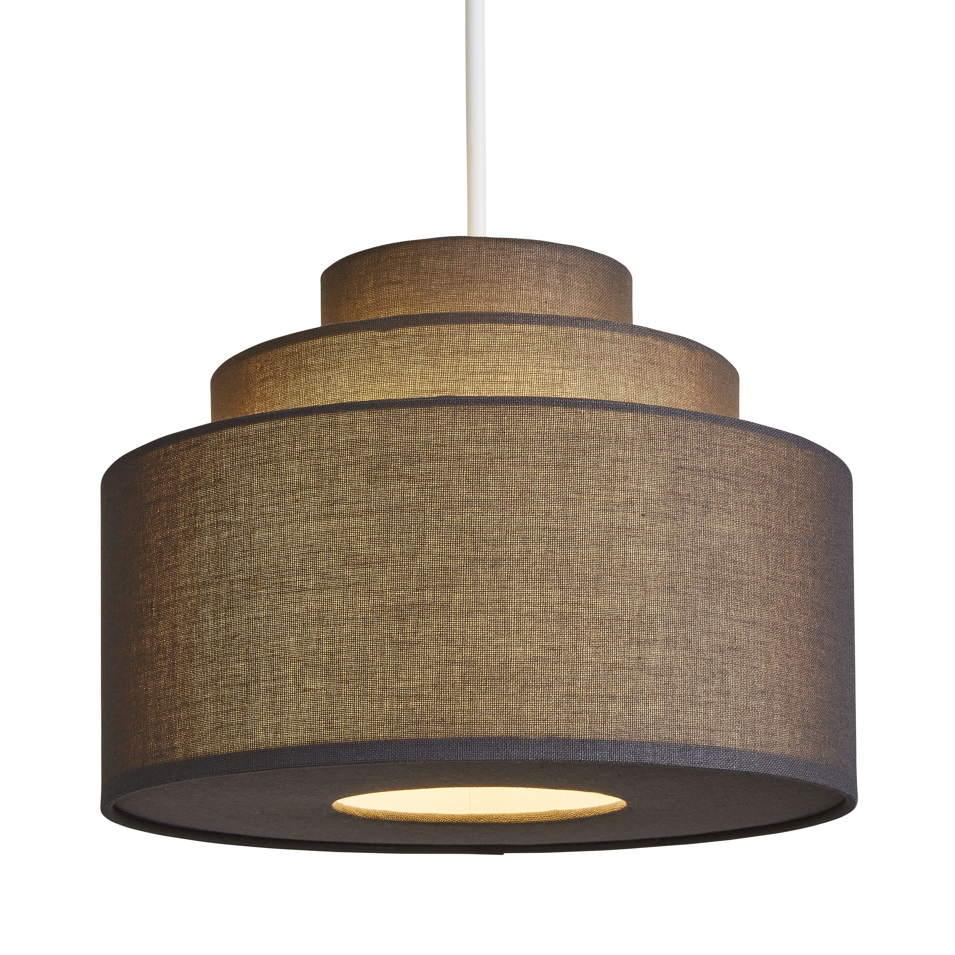 Inlight Palma Grey Tiered Lamp shade (D)30cm