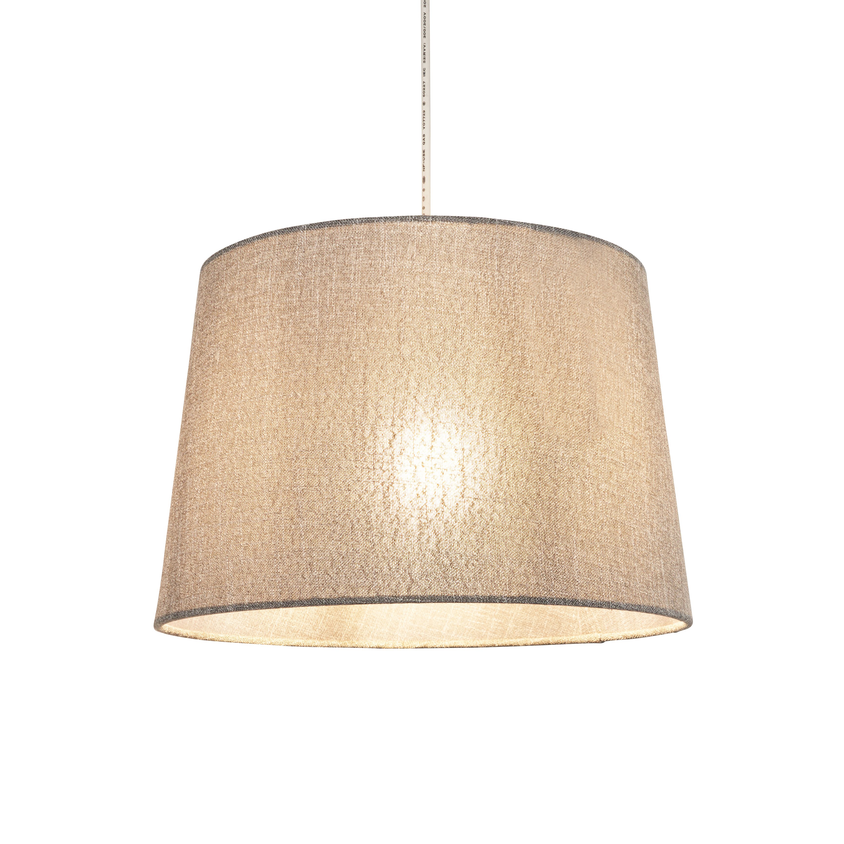 Inlight PETRA Dark Grey Woven effect Slubby Light shade (D)30cm