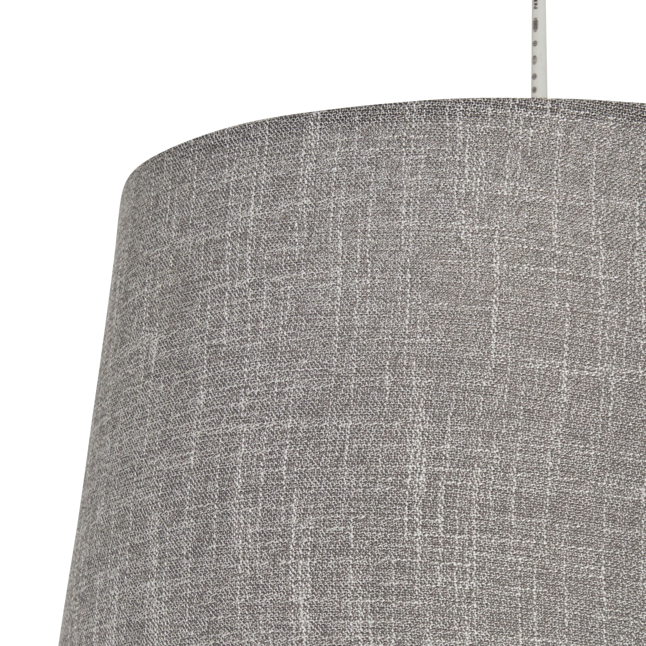 Inlight PETRA Dark Grey Woven effect Slubby Light shade (D)30cm