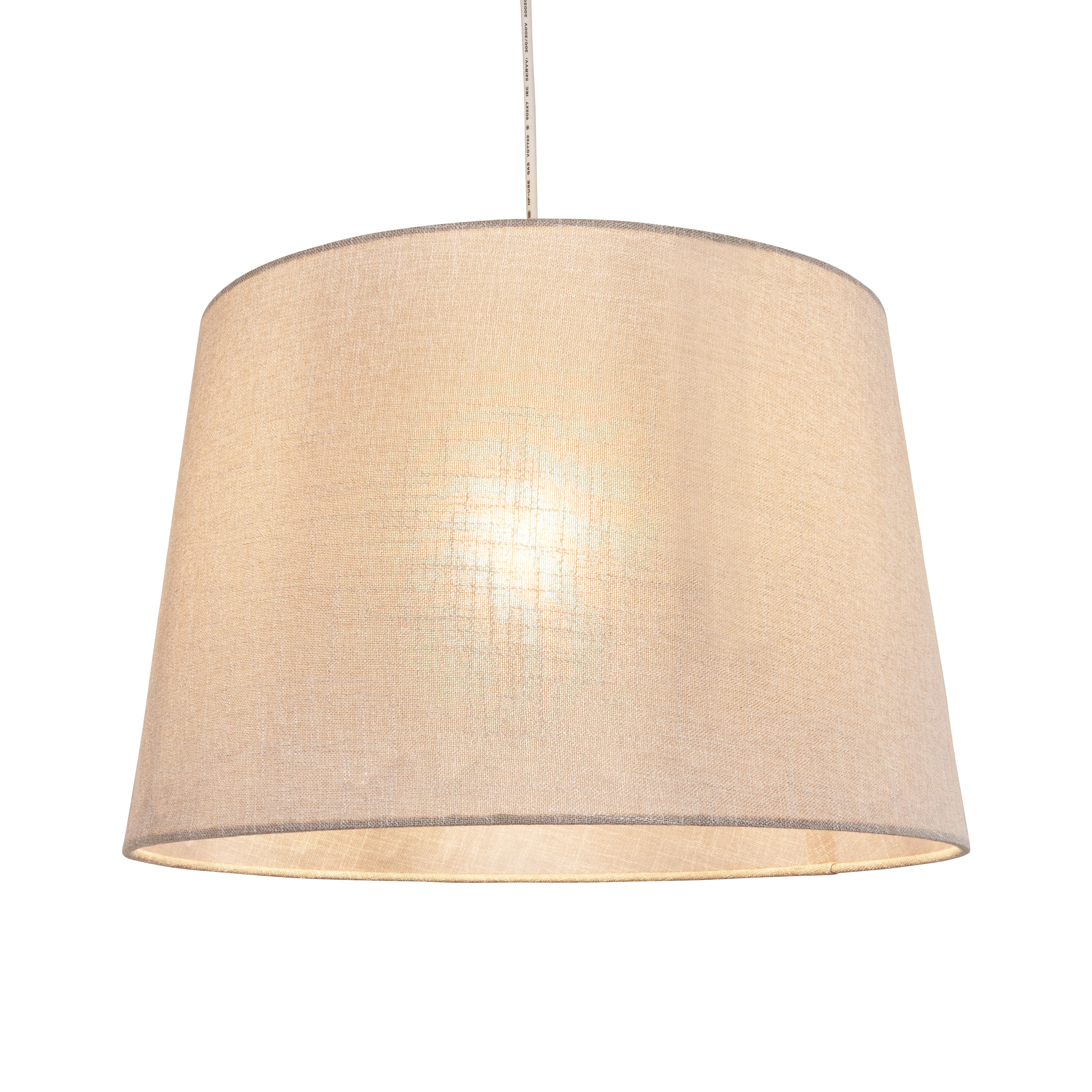 Inlight PETRA Light Grey Woven effect Slubby Light shade (D)40cm