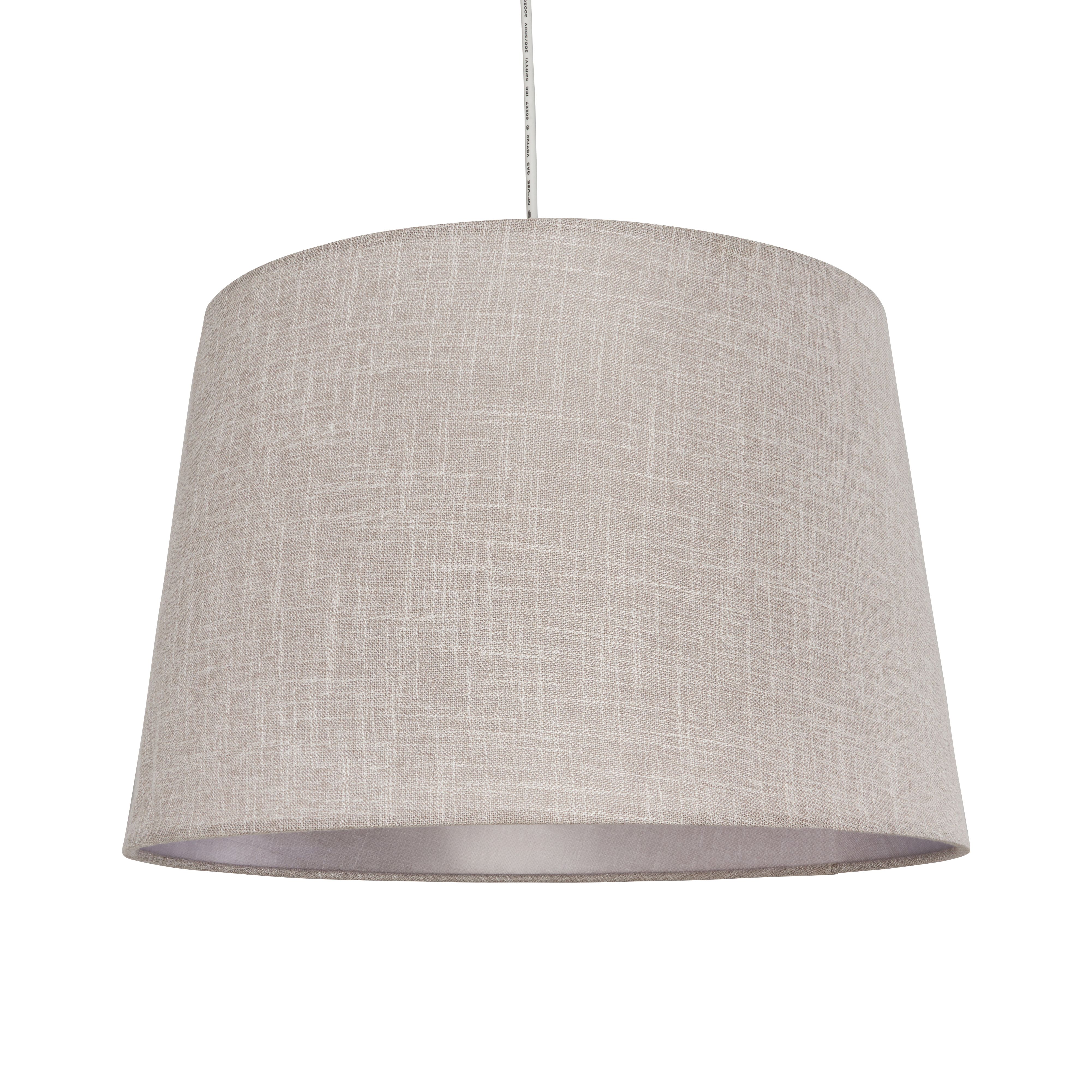 Inlight PETRA Light Grey Woven effect Slubby Light shade (D)40cm