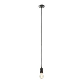 Inlight Pewter effect E27 Cable light set (L)1000mm