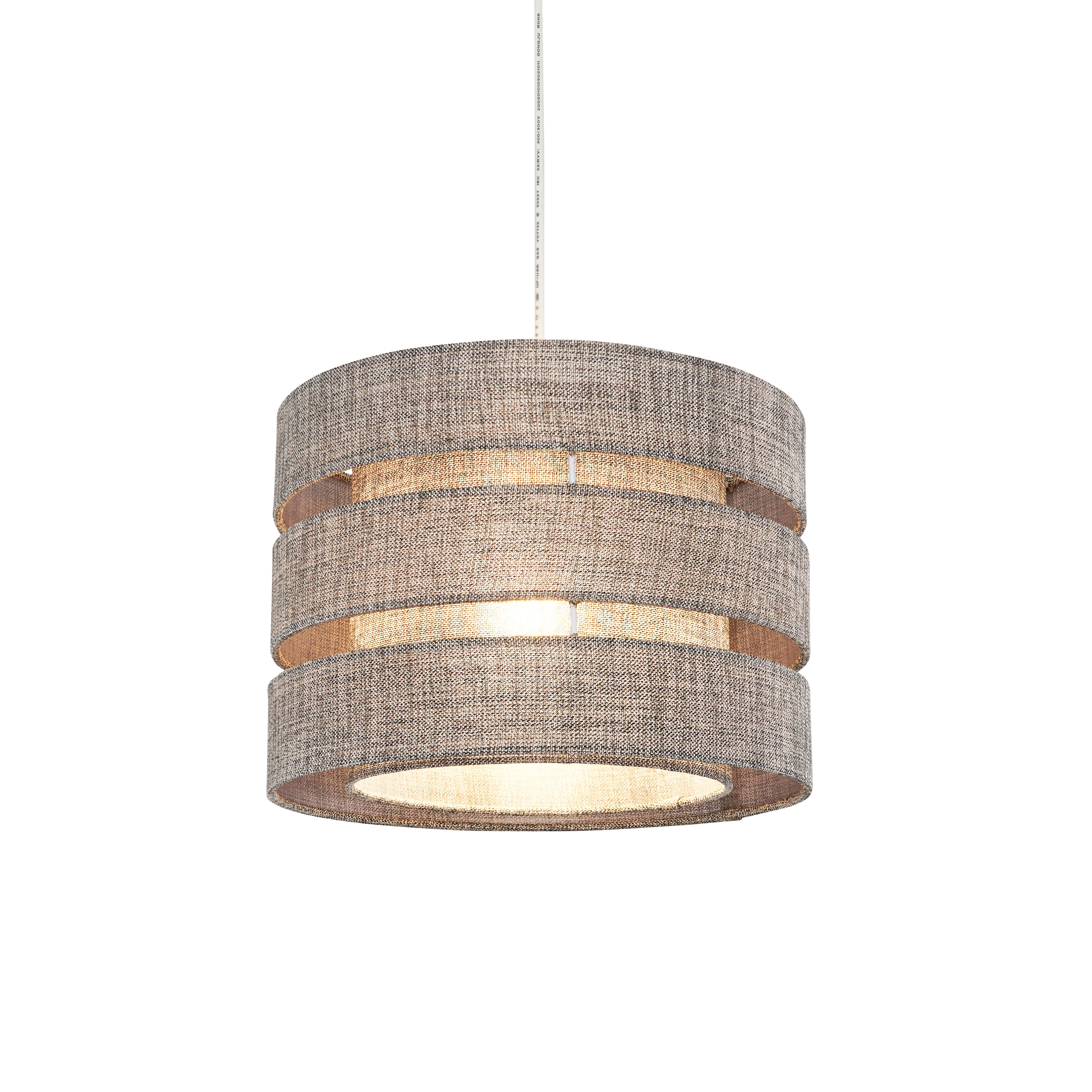 Inlight Ponte Blue Metallic effect Contemporary Trio Light shade (D)28cm