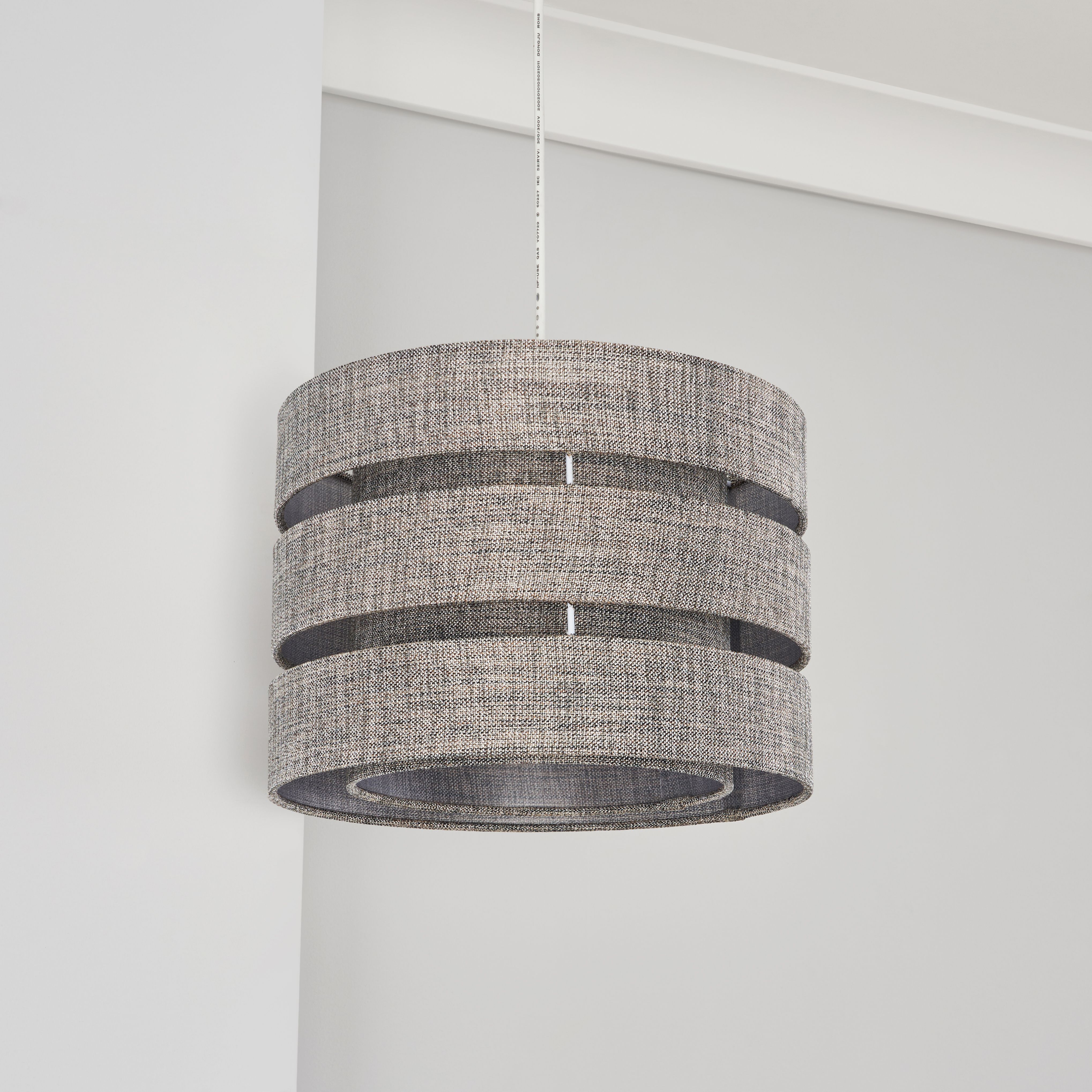 Inlight Ponte Blue Metallic effect Contemporary Trio Light shade (D)28cm