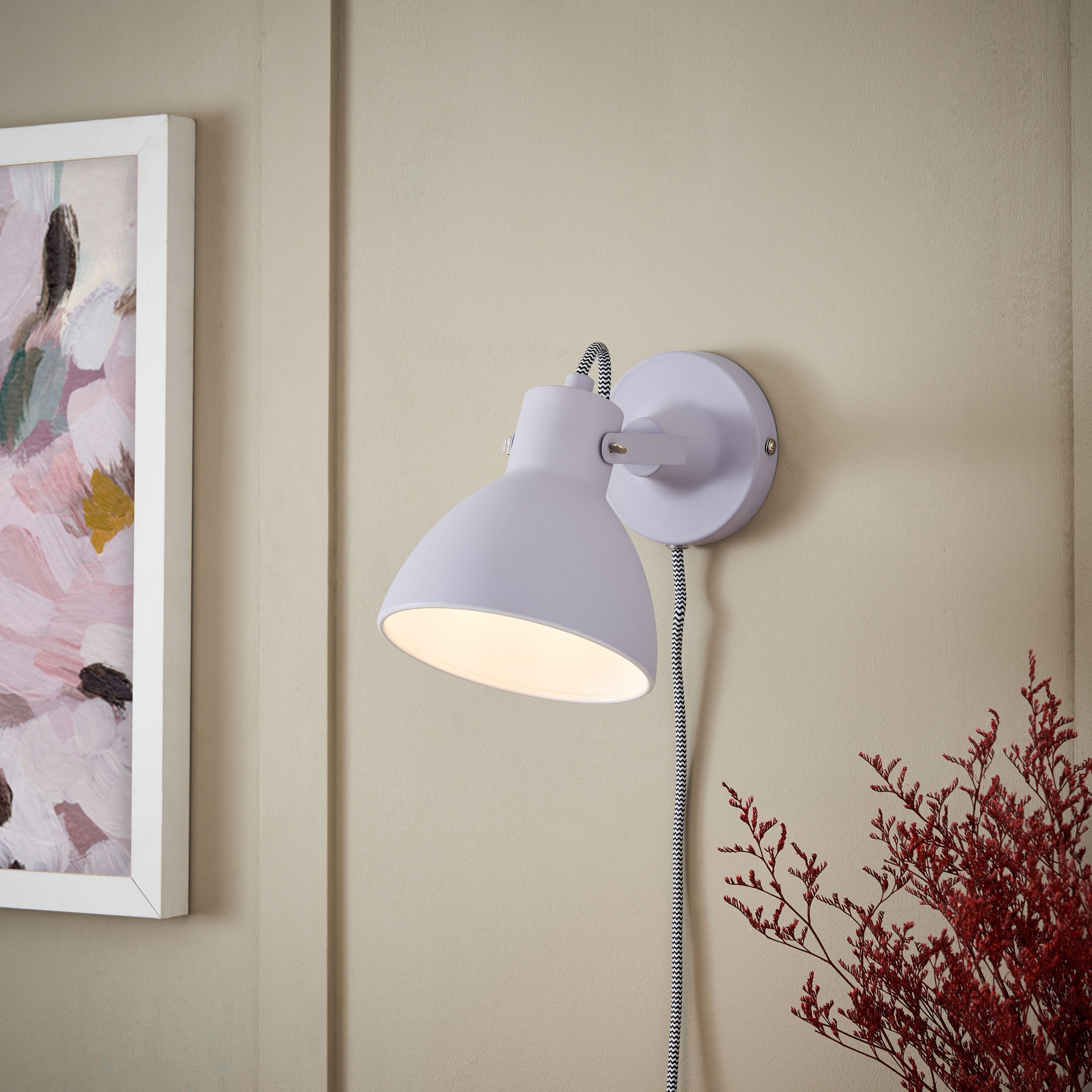 Inlight Rauma Matt Misty Lilac Plug-in LED Wall light