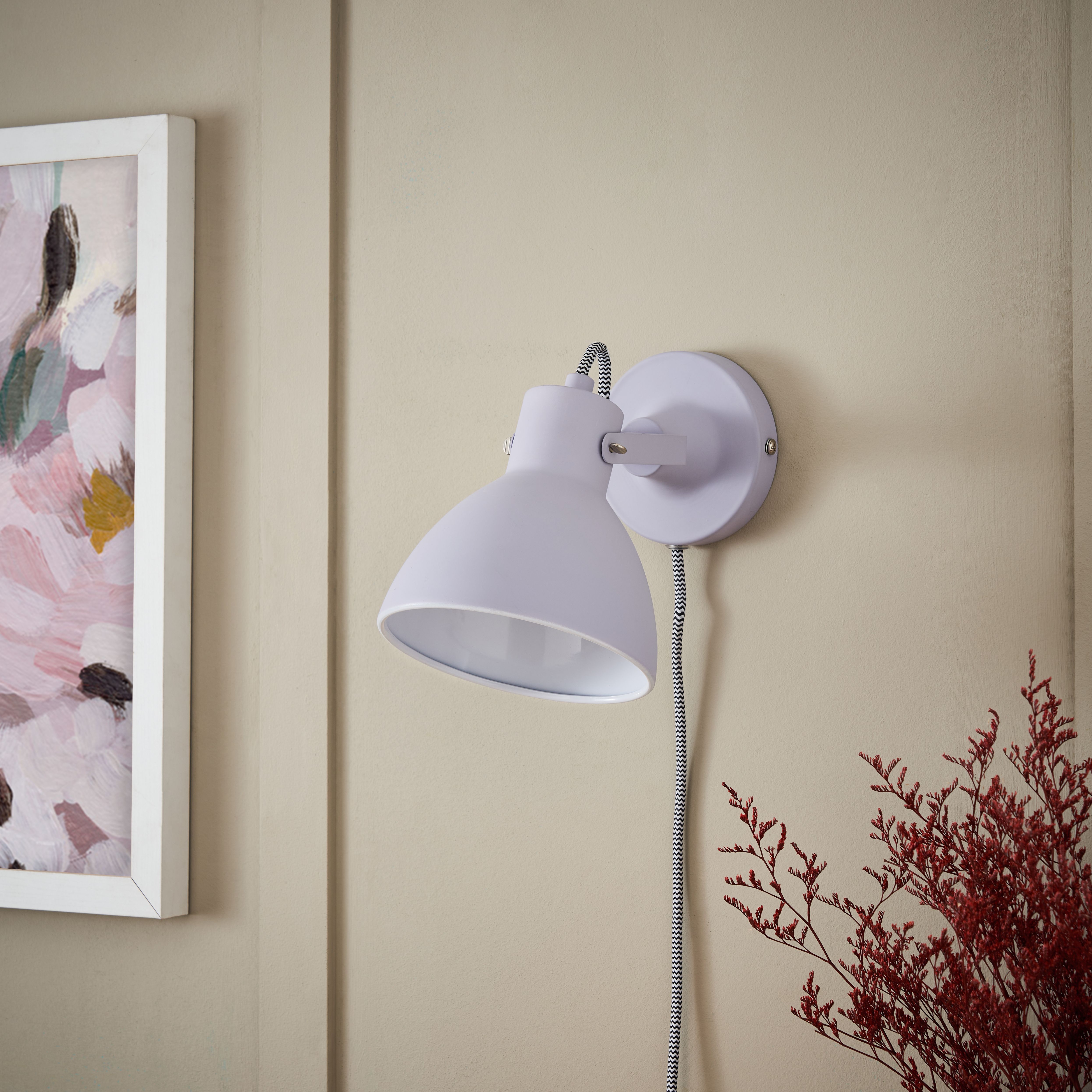Inlight Rauma Matt Misty Lilac Plug-in LED Wall light