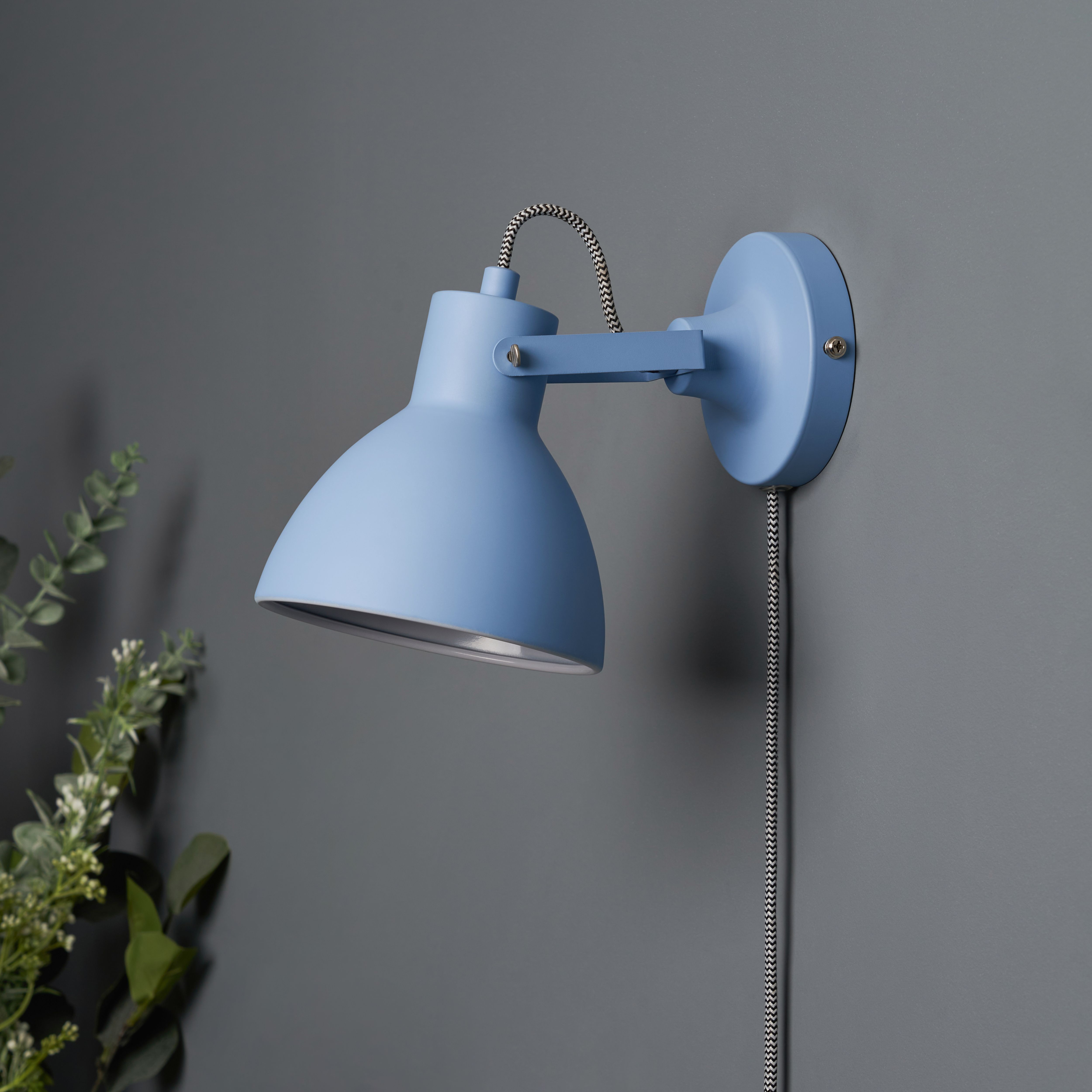 Inlight Rauma Matt Powder Blue Plug-in LED Wall light
