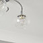 Inlight Roma Beaded Glass & steel Transparent Chrome effect 3 Lamp Ceiling light