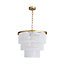 Inlight Satin Gold Brass effect Pendant ceiling light, (Dia)400mm