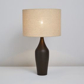 Inlight Vesta Printed Wood effect Table lamp