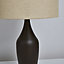 Inlight Vesta Printed Wood effect Table lamp