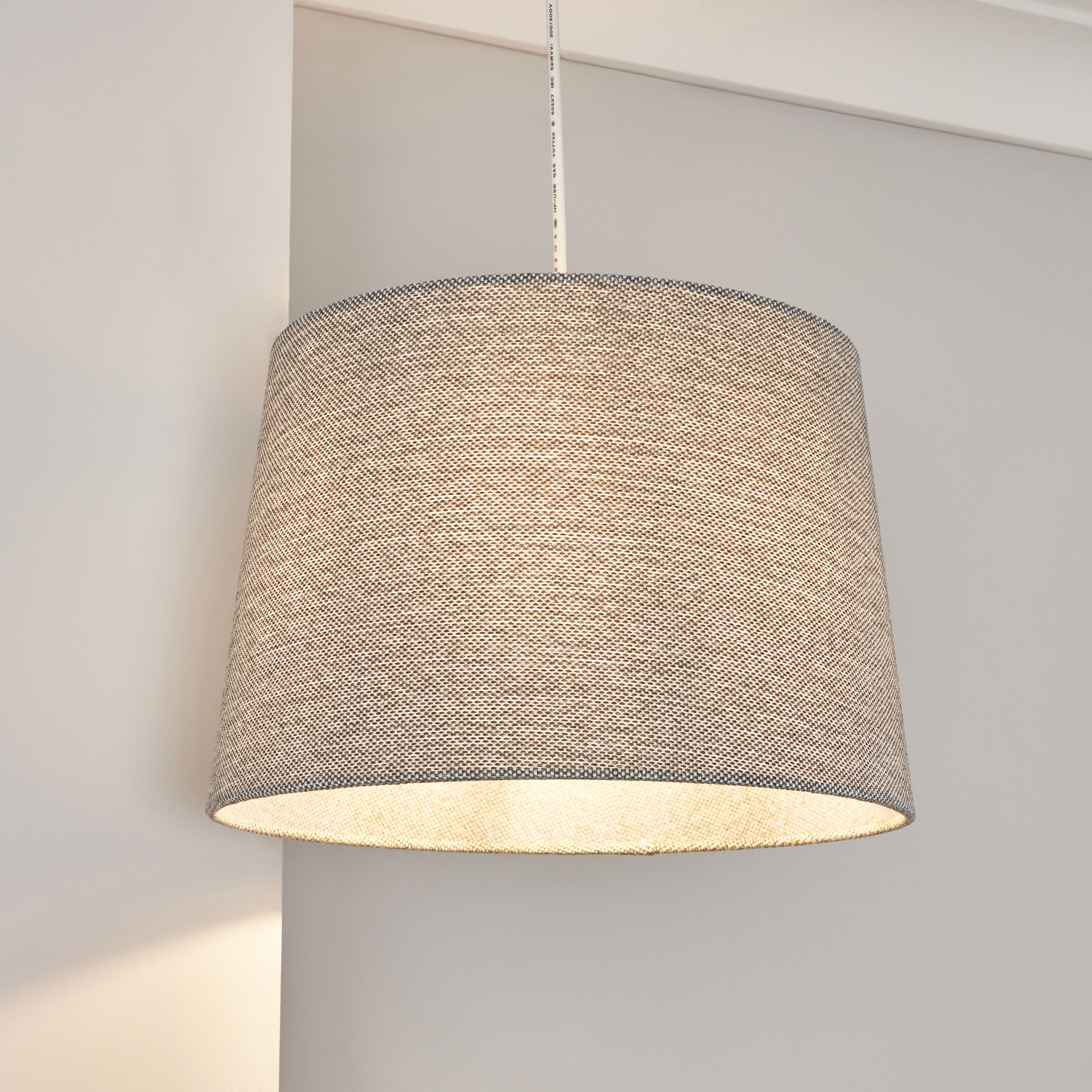 Inlight Yurt Grey Woven effect Contemporary Light shade (D)30cm