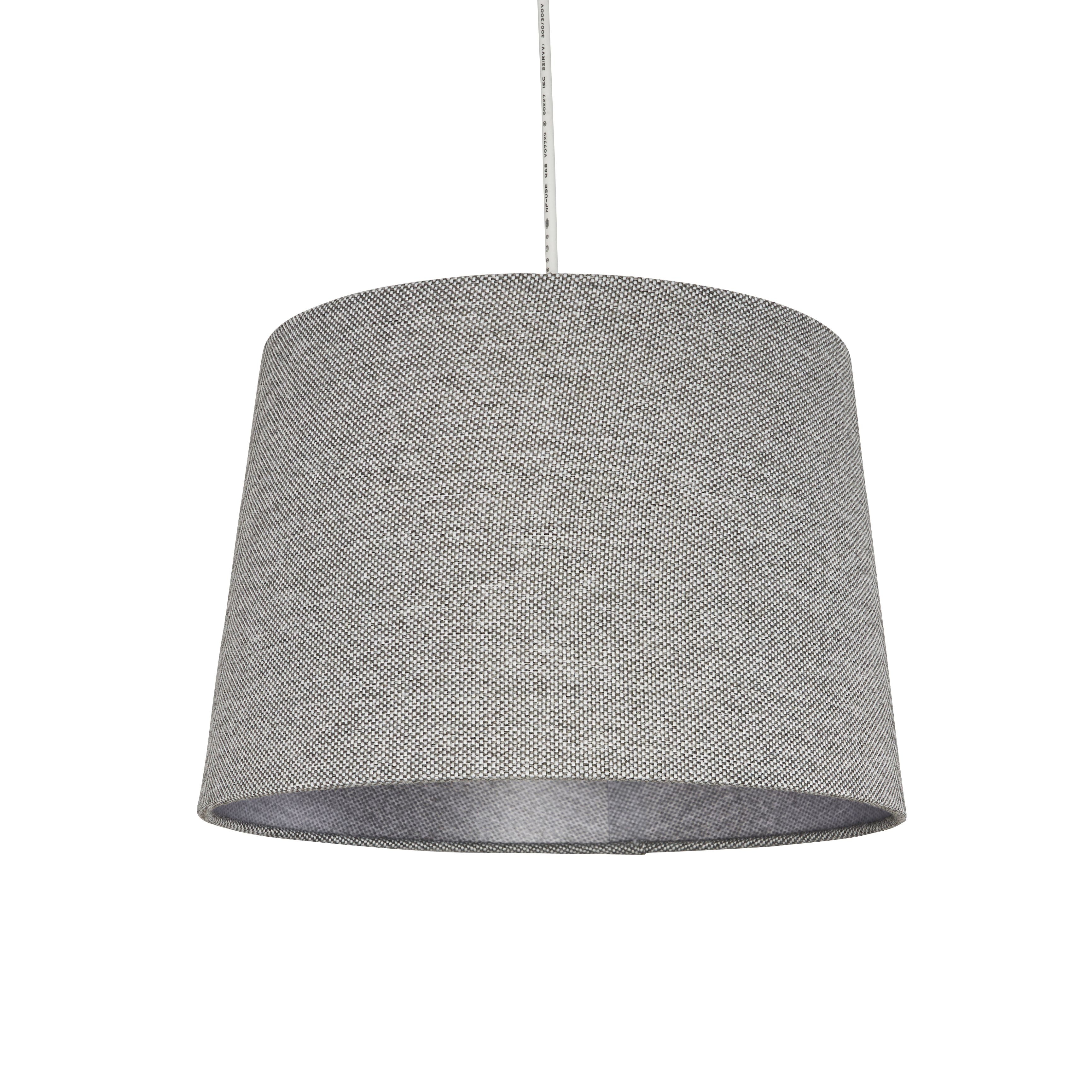Inlight Yurt Grey Woven effect Contemporary Light shade (D)30cm