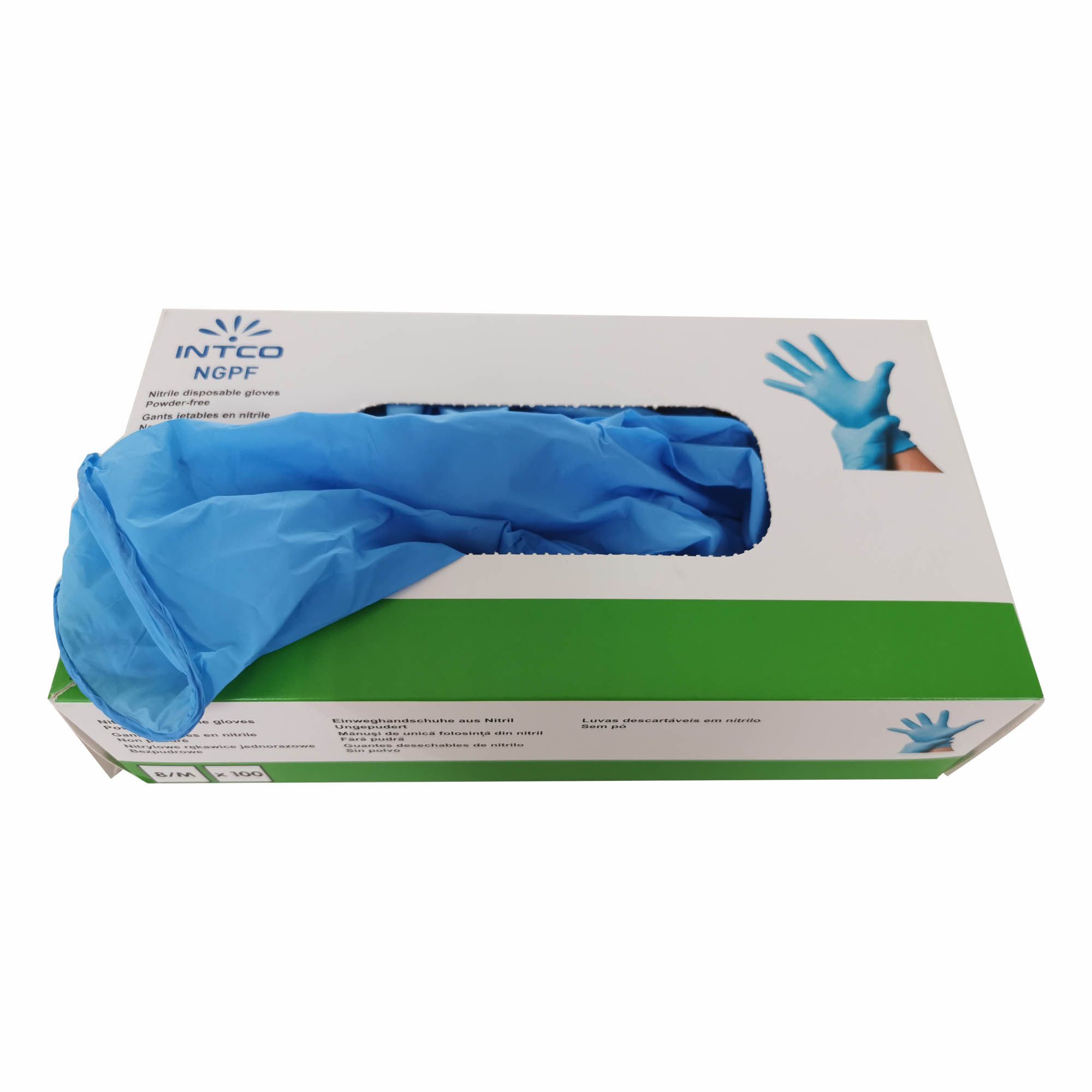 Intco Nitrile Disposable gloves Medium, Pack of 100