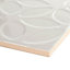 Iris White Gloss Ceramic Tile, Pack of 10, (L)400mm (W)250mm