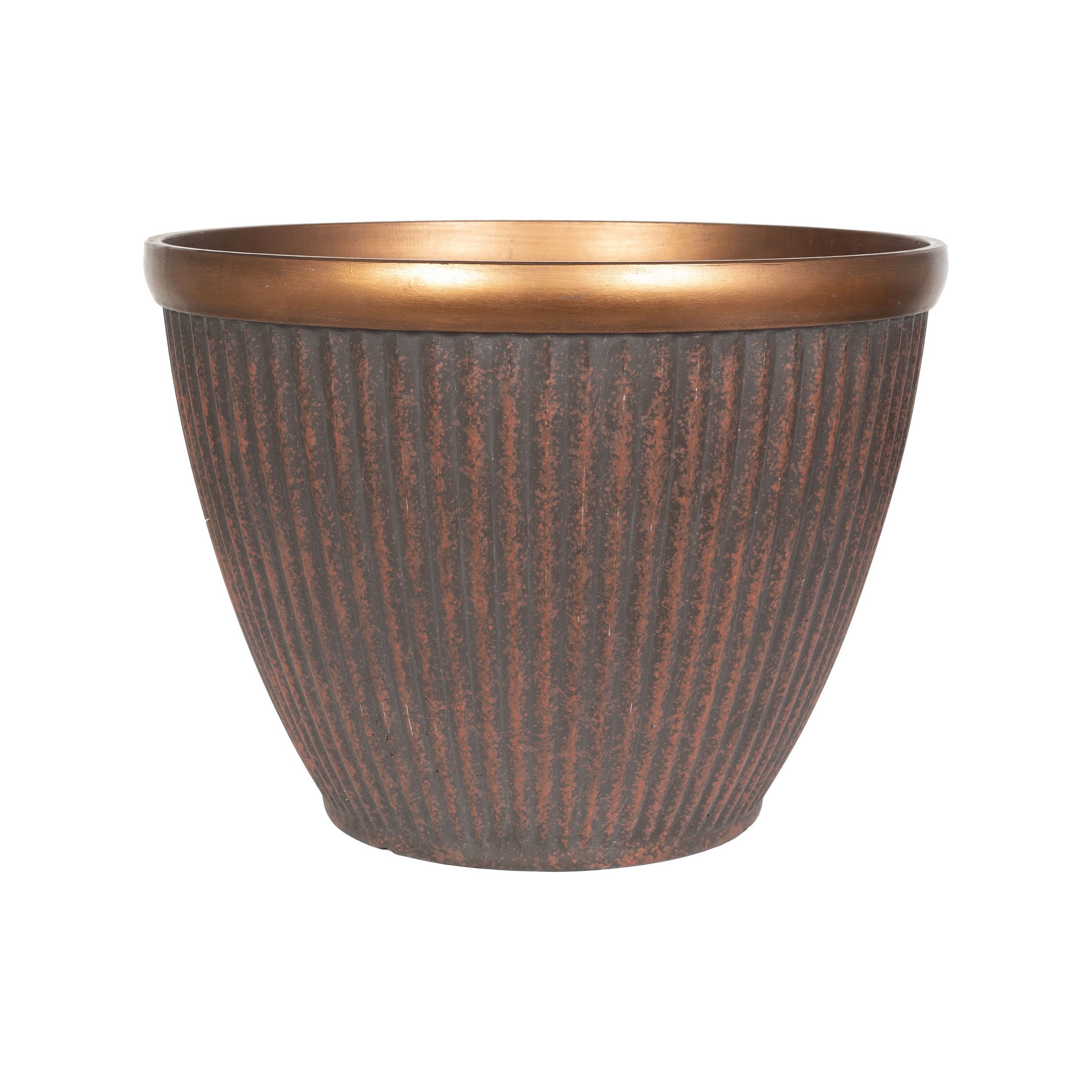 Irondale Bronze Plastic resin Painted Plant pot (H)25.4cm