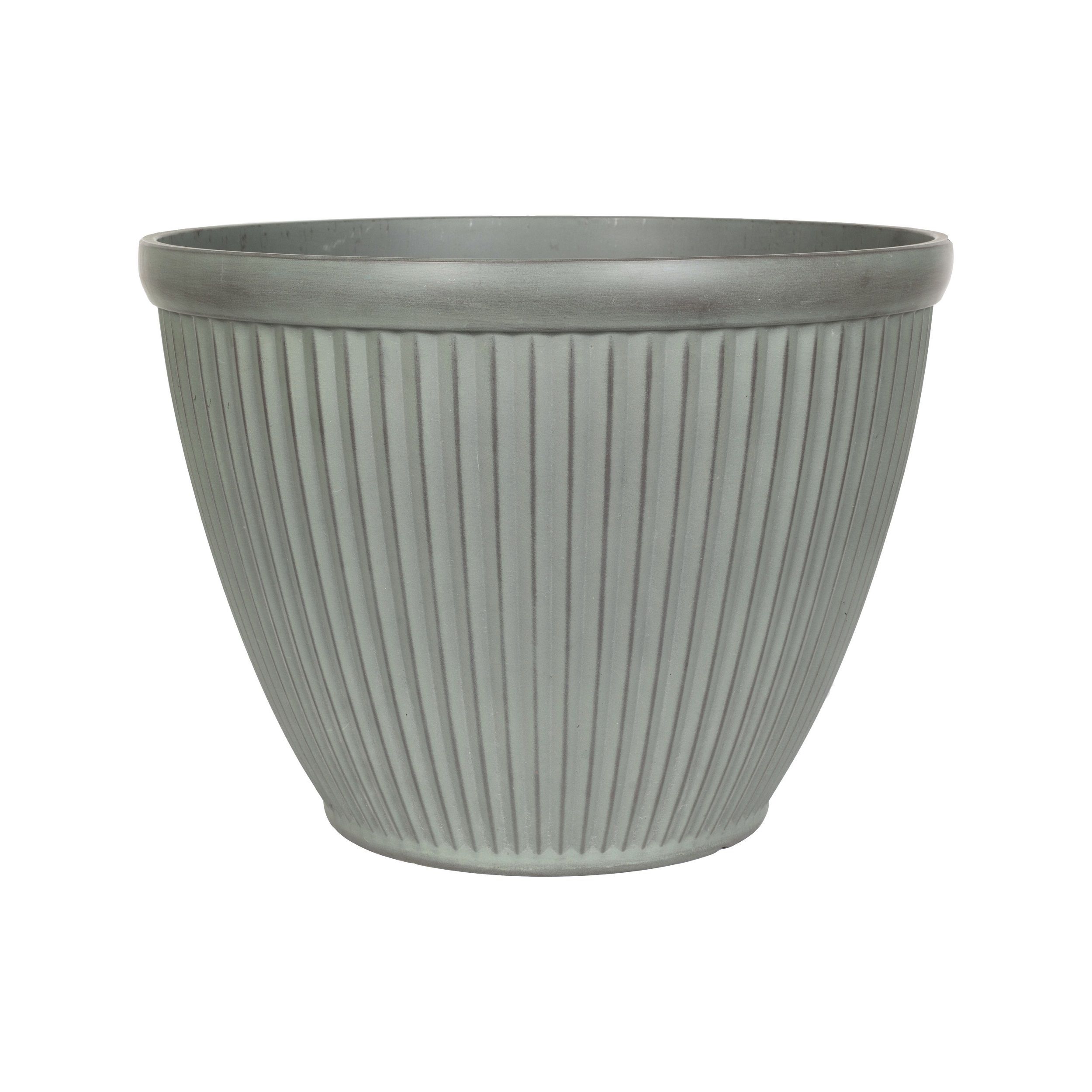 Irondale Grey Plastic resin Painted Plant pot (H)25.4cm