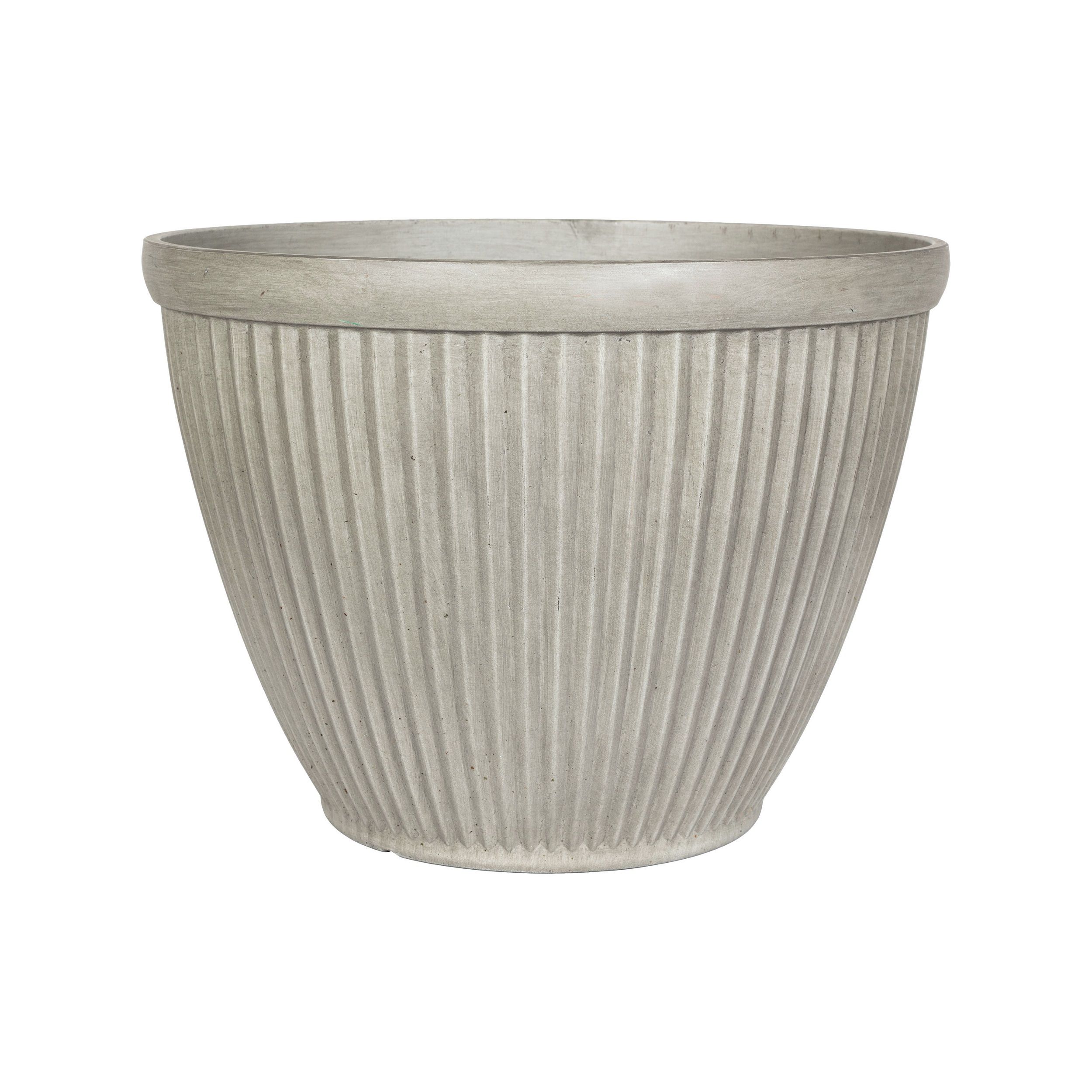 Irondale Grey Plastic resin Painted Plant pot (H)25.4cm