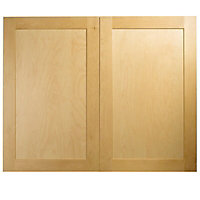 IT Kitchens Birch Style Shaker Cabinet door (W)600mm, Set of 2