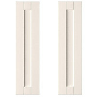IT Kitchens Brookfield Textured Ivory Style Shaker Cabinet door (W)300mm, Set of 2