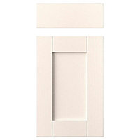 IT Kitchens Brookfield Textured Ivory Style Shaker Drawerline door & drawer front, (W)400mm (H)715mm (T)18mm