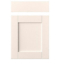 IT Kitchens Brookfield Textured Ivory Style Shaker Drawerline door & drawer front, (W)500mm (H)715mm (T)18mm