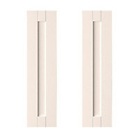 IT Kitchens Brookfield Textured Ivory Style Shaker Tall corner Cabinet door (W)250mm (H)895mm (T)18mm, Set of 2
