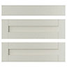 IT Kitchens Brookfield Textured Mussel Style Shaker Drawer front (W)800mm, Set of 3