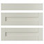 IT Kitchens Brookfield Textured Mussel Style Shaker Drawer front (W)800mm, Set of 3