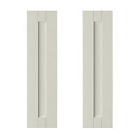 IT Kitchens Brookfield Textured Mussel Style Shaker Tall corner Cabinet door (W)250mm (H)895mm (T)18mm, Set of 2