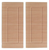 IT Kitchens Chilton Beech Effect Base corner Cabinet door (W)925mm, Set of 2