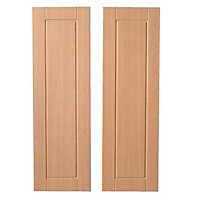 IT Kitchens Chilton Beech Effect Cabinet door (W)300mm (H)1912mm (T)18mm, Set of 2